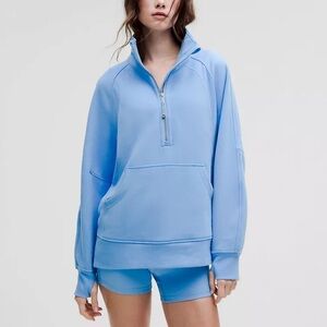 Lululemon Scuba Oversized Funnel-Neck Half Zip Long-Aero Blue- AEBL-XS/S-NEW